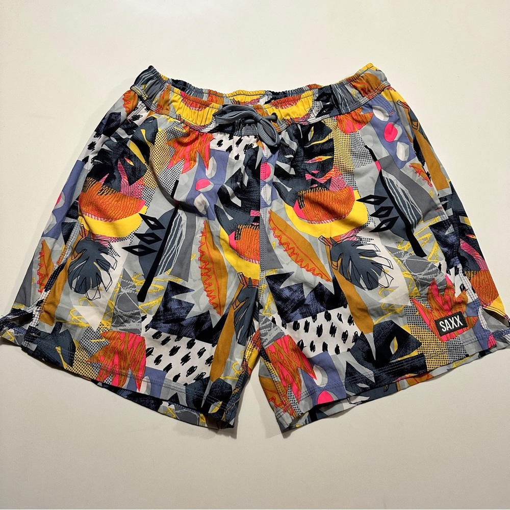 Men's swimwear SAXX Medium swim shorts with liner. 5in inseam
